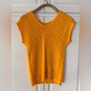 Vintage 1970s Margules Sweater Top 
Bright Yellow Medium